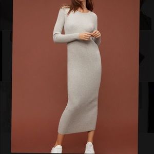 Aritzia The Group Babaton Streep Dress Grey